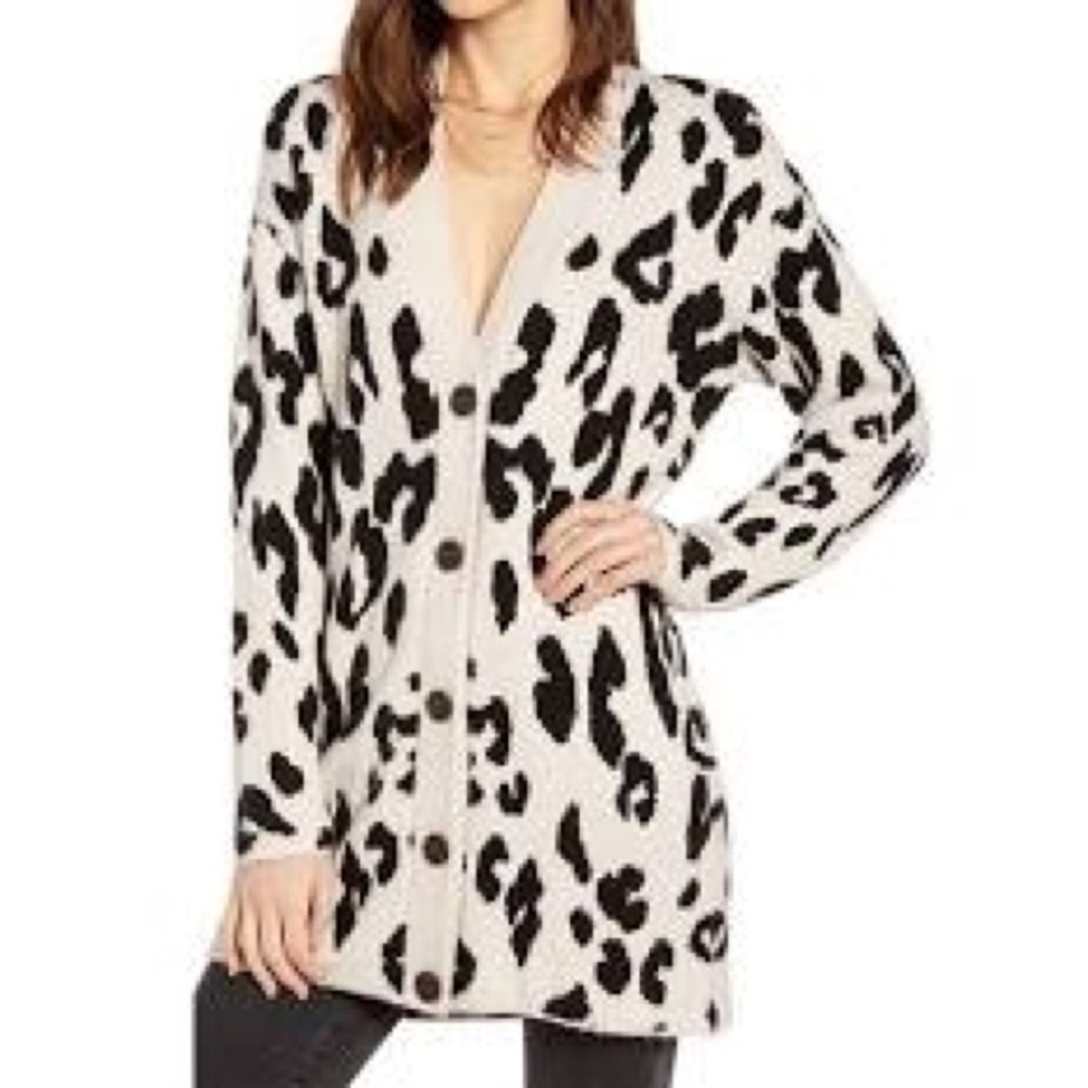 Something Navy Leopard Cardigan
